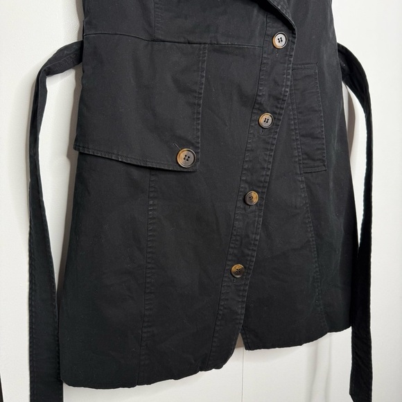 Toccin X Rent the Runway - black Trench Wrap Dress with Belt - size 2 - Picture 3 of 11
